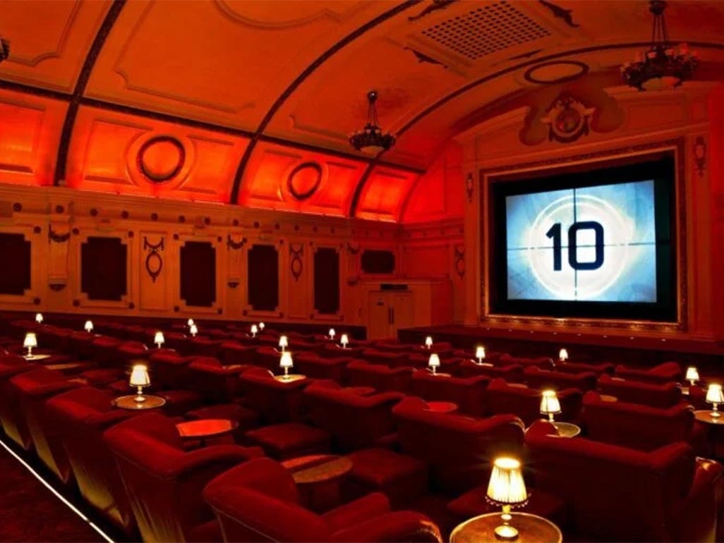 Electric Cinema in London with red velvet chairs
