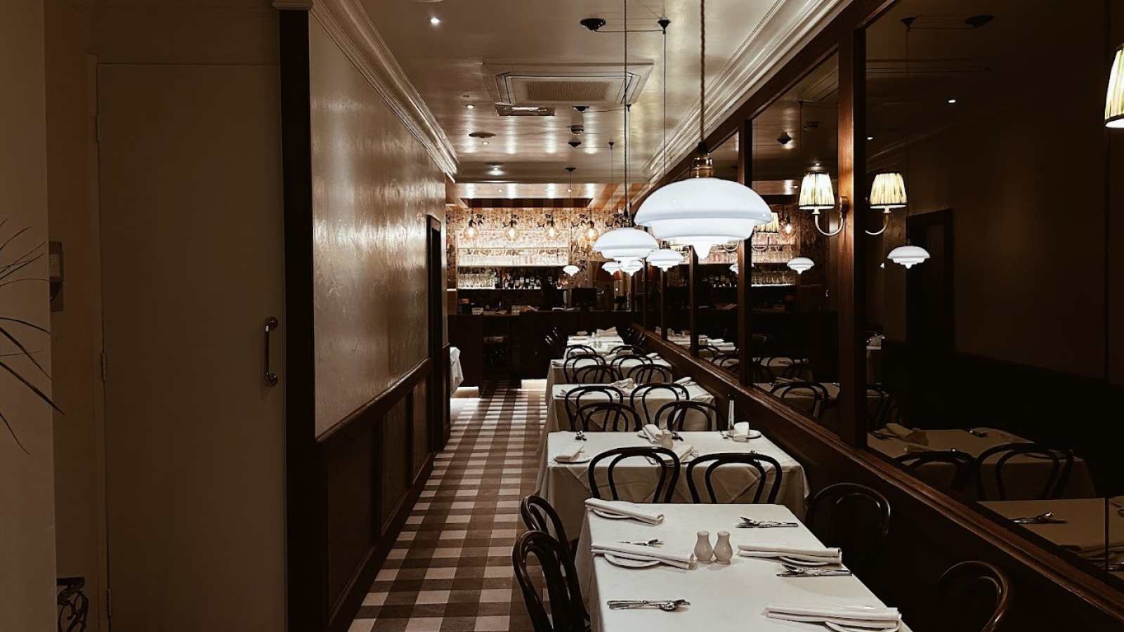 empty small and narrow restaurant 